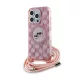 Karl Lagerfeld - IML Crossbody MagSafe (KLHMP15LHCKCKLCP) - iPhone 15 Pro - Pink Monogram Karl&Choupette Head