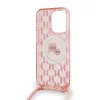 Karl Lagerfeld - IML Crossbody MagSafe (KLHMP15LHCKCKLCP) - iPhone 15 Pro - Pink Monogram Karl&Choupette Head