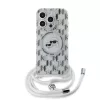 Karl Lagerfeld - IML Crossbody MagSafe (KLHMP15LHCKCKLCT) - iPhone 15 Pro - Transparent Monogram Karl&Choupette Head
