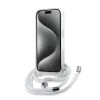Karl Lagerfeld - IML Crossbody MagSafe (KLHMP15LHCKCKLCT) - iPhone 15 Pro - Transparent Monogram Karl&Choupette Head