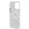 Karl Lagerfeld - IML MagSafe (KLHMP15LHMCKMHT) - iPhone 15 Pro - Transparent Monogram Karl&Choupette Head