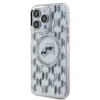 Karl Lagerfeld - IML MagSafe (KLHMP15LHMCKMHT) - iPhone 15 Pro - Transparent Monogram Karl&Choupette Head