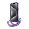 Karl Lagerfeld - IML Crossbody MagSafe (KLHMP15LHCKCKLCU) - iPhone 15 Pro - Purple Monogram Karl&Choupette Head