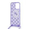 Karl Lagerfeld - IML Crossbody MagSafe (KLHMP15LHCKCKLCU) - iPhone 15 Pro - Purple Monogram Karl&Choupette Head