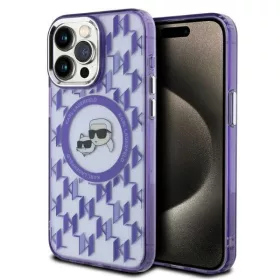   Karl Lagerfeld - IML MagSafe (KLHMP15LHMCKMHU) - iPhone 15 Pro - Purple Monogram Karl&Choupette Head