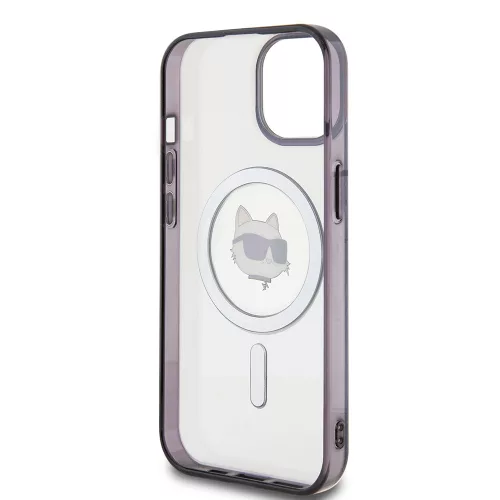 Karl Lagerfeld - IML MagSafe (KLHMP15MHCHNOTK) - iPhone 15 Plus - Transparent Choupette's Head
