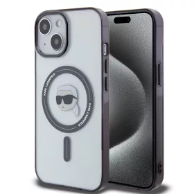   Karl Lagerfeld - IML MagSafe (KLHMP15MHKHNOTK) - iPhone 15 Plus - Transparent Karl's Head