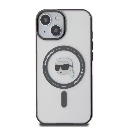 Karl Lagerfeld - IML MagSafe (KLHMP15MHKHNOTK) - iPhone 15 Plus - Transparent Karl's Head
