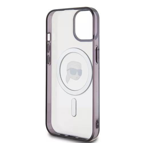 Karl Lagerfeld - IML MagSafe (KLHMP15MHKHNOTK) - iPhone 15 Plus - Transparent Karl's Head