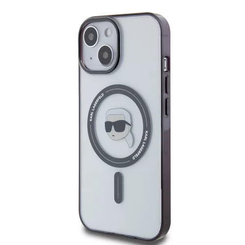 Karl Lagerfeld - IML MagSafe (KLHMP15MHKHNOTK) - iPhone 15 Plus - Transparent Karl's Head