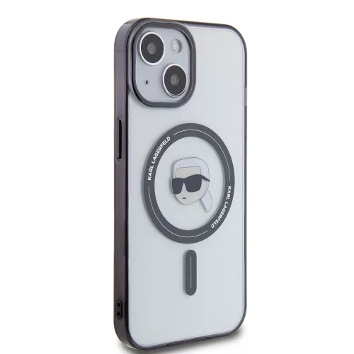 Karl Lagerfeld - IML MagSafe (KLHMP15MHKHNOTK) - iPhone 15 Plus - Transparent Karl's Head
