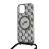 Karl Lagerfeld - IML Crossbody MagSafe (KLHMP15SHCKCKLCK) - iPhone 15 - Monogram Karl&Choupette Head