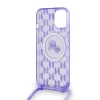 Karl Lagerfeld - IML Crossbody MagSafe (KLHMP15SHCKCKLCU) - iPhone 15 - Purple Mono Karl&Choupette