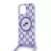 Karl Lagerfeld - IML Crossbody MagSafe (KLHMP15SHCKCKLCU) - iPhone 15 - Purple Mono Karl&Choupette