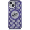 Karl Lagerfeld - IML MagSafe (KLHMP15SHMCKMHU) - iPhone 15 - Purple Monogram Karl&Choupette Head