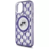 Karl Lagerfeld - IML MagSafe (KLHMP15SHMCKMHU) - iPhone 15 - Purple Monogram Karl&Choupette Head