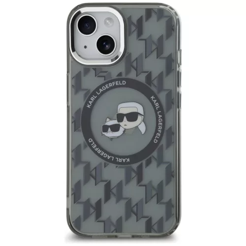 Karl Lagerfeld - IML MagSafe (KLHMP15SHMCKMHK) - iPhone 15 - Monogram Karl&Choupette Head