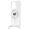 Karl Lagerfeld - IML Crossbody MagSafe (KLHMP15XHCCHNT) - iPhone 15 Pro Max - Clear Choupette Head&Cord