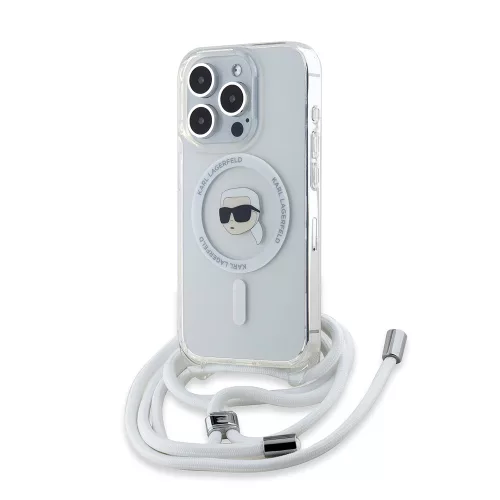 Karl Lagerfeld - IML Crossbody MagSafe (KLHMP15XHCKHNT) - iPhone 15 Pro Max - Transparent Karl Head