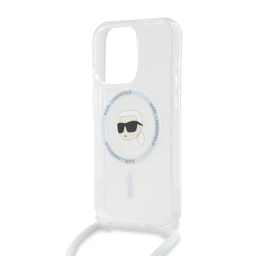 Karl Lagerfeld - IML Crossbody MagSafe (KLHMP15XHCKHNT) - iPhone 15 Pro Max - Transparent Karl Head