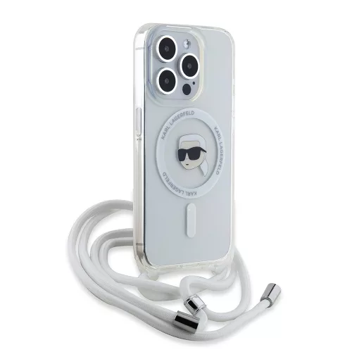 Karl Lagerfeld - IML Crossbody MagSafe (KLHMP15XHCKHNT) - iPhone 15 Pro Max - Transparent Karl Head