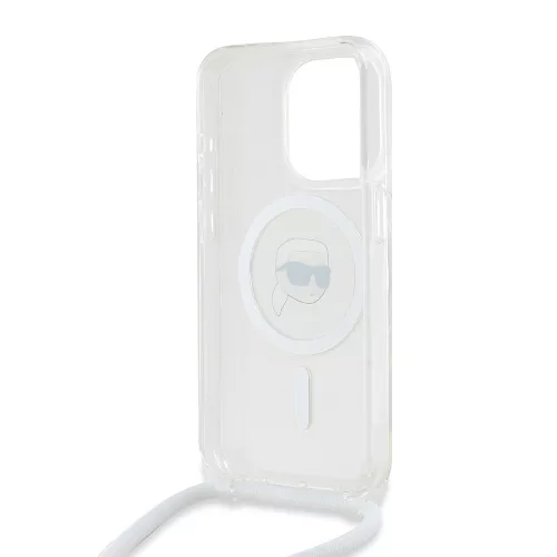 Karl Lagerfeld - IML Crossbody MagSafe (KLHMP15XHCKHNT) - iPhone 15 Pro Max - Transparent Karl Head