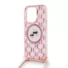 Karl Lagerfeld - IML Crossbody MagSafe (KLHMP15XHCKCKLCP) - iPhone 15 Pro Max - Pink Monogram Karl&Choupette Head
