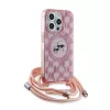Karl Lagerfeld - IML Crossbody MagSafe (KLHMP15XHCKCKLCP) - iPhone 15 Pro Max - Pink Monogram Karl&Choupette Head