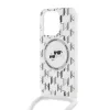 Karl Lagerfeld - IML Crossbody MagSafe (KLHMP15XHCKCKLCT) - iPhone 15 Pro Max - Clear Monogram Karl&Choupette Head