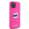 Karl Lagerfeld - Silicone MagSafe (KLHMP15MSCHPPLF) - iPhone 15 Plus - Fuschia Choupette Head