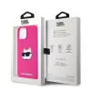 Karl Lagerfeld - Silicone MagSafe (KLHMP15MSCHPPLF) - iPhone 15 Plus - Fuschia Choupette Head