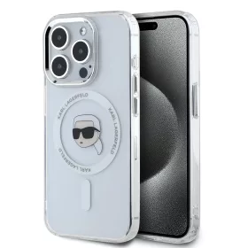   Karl Lagerfeld - IML MagSafe (KLHMP16LHLSKIH) - iPhone 16 Pro - White Metal Karl's Head