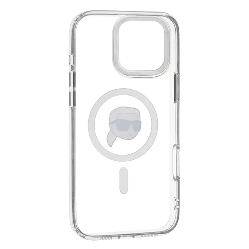 Karl Lagerfeld - IML MagSafe (KLHMP16LHLSKIH) - iPhone 16 Pro - White Metal Karl's Head