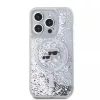 Karl Lagerfeld - Liquid Glitter MagSafe (KLHMP15LLGKCSGH) - iPhone 15 Pro - Transparent Karl&Choupette Head