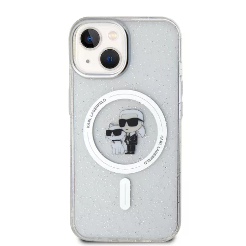 Karl Lagerfeld - Glitter MagSafe (KLHMP15MHGKCNOT) - iPhone 15 Plus - Transparent Karl&Choupette