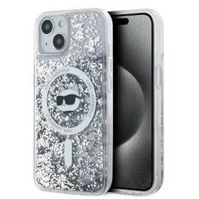   Karl Lagerfeld - Liquid Glitter MagSafe (KLHMP15MLGCHSGH) - iPhone 15 Plus - Transparent Choupette Head