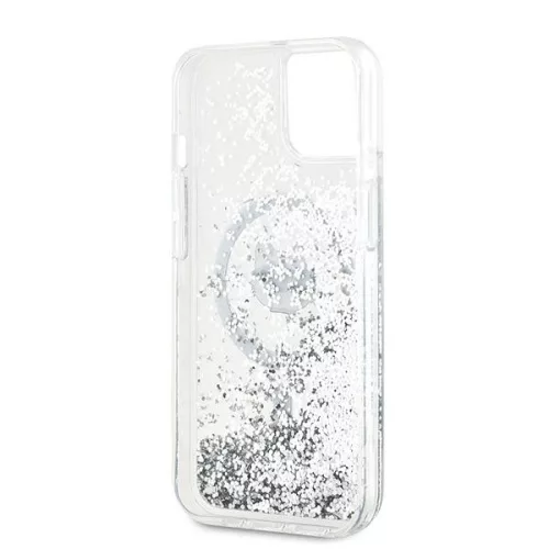 Karl Lagerfeld - Liquid Glitter MagSafe (KLHMP15MLGCHSGH) - iPhone 15 Plus - Transparent Choupette Head