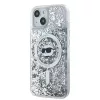 Karl Lagerfeld - Liquid Glitter MagSafe (KLHMP15MLGCHSGH) - iPhone 15 Plus - Transparent Choupette Head