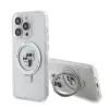 Karl Lagerfeld - Hardcase Ring Stand MagSafe (KLHMP14LHMRSKCH) - iPhone 14 Pro - White Karl&Choupette