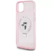 Karl Lagerfeld - Hardcase Ring Stand MagSafe (KLHMP15MHMRSKCP) - iPhone 15 Plus - Pink Karl&Choupette