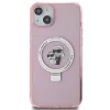 Karl Lagerfeld - Hardcase Ring Stand MagSafe (KLHMP15MHMRSKCP) - iPhone 15 Plus - Pink Karl&Choupette