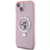 Karl Lagerfeld - Hardcase Ring Stand MagSafe (KLHMP15MHMRSKCP) - iPhone 15 Plus - Pink Karl&Choupette