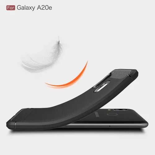Techsuit - Carbon szilikon tok - Samsung Galaxy A20e - Fekete