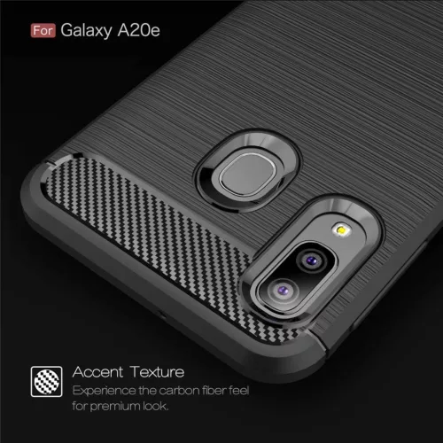 Techsuit - Carbon szilikon tok - Samsung Galaxy A20e - Fekete