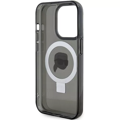 Karl Lagerfeld - Hardcase Ring Stand MagSafe (KLHMP15LHMRSKHK) - iPhone 15 Pro - Karl Head