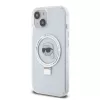 Karl Lagerfeld - Hardcase Ring Stand MagSafe (KLHMP15SHMRSKHH) - iPhone 15 - White Karl Head