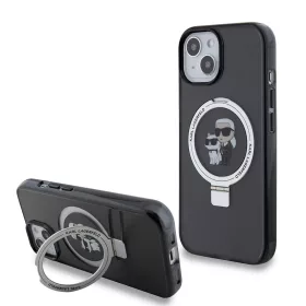   Karl Lagerfeld - Hardcase Ring Stand MagSafe (KLHMP15SHMRSKCK) - iPhone 15 - Karl&Choupette