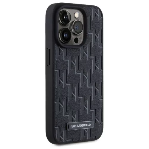 Karl Lagerfeld - Leather MagSafe (KLHMP15LPKHPORPK) - iPhone 15 Pro - Monogram Metal Logo