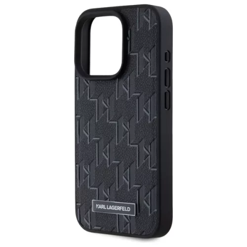 Karl Lagerfeld - Leather MagSafe (KLHMP15LPKHPORPK) - iPhone 15 Pro - Monogram Metal Logo