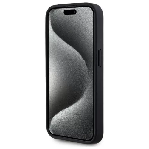 Karl Lagerfeld - Leather MagSafe (KLHMP15LPKHPORPK) - iPhone 15 Pro - Monogram Metal Logo